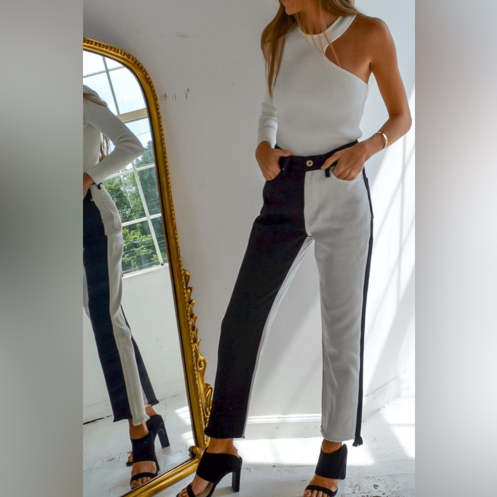 NWT colorblock jeans